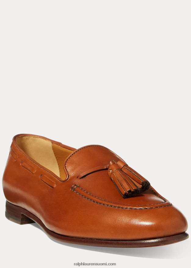 Ralph Lauren naiset quillis vasikanahkainen tupsuinen loafer 0Z24ZR9687 rusketus
