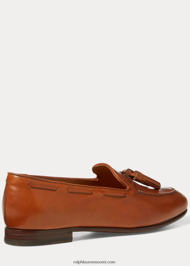 Ralph Lauren naiset quillis vasikanahkainen tupsuinen loafer 0Z24ZR9687 rusketus