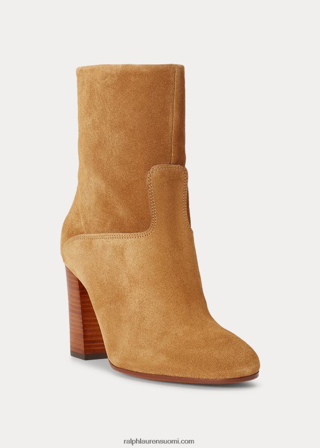 Ralph Lauren naiset brindley mokkanahka saappaat 0Z24ZR9629 rusketus