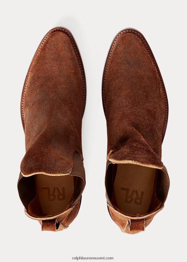 Ralph Lauren naiset chelsea plainview mokkanahkasaappaat 0Z24ZR9710 syksyn kultaa