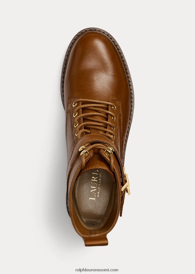 Ralph Lauren naiset eldridge kiillotettu nahkasaappas 0Z24ZR5131