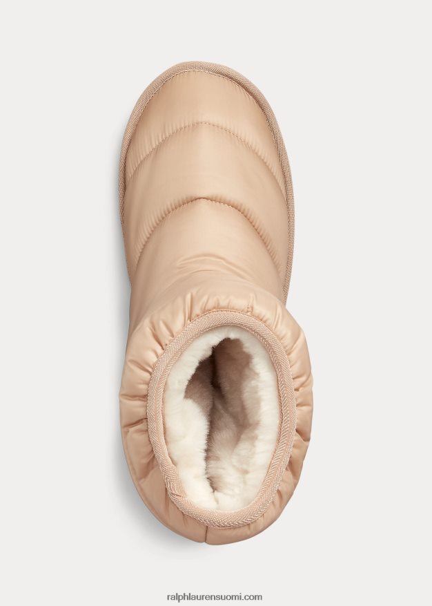 Ralph Lauren naiset logolla tikattu saappaat 0Z24ZR9627 dyynirusketus