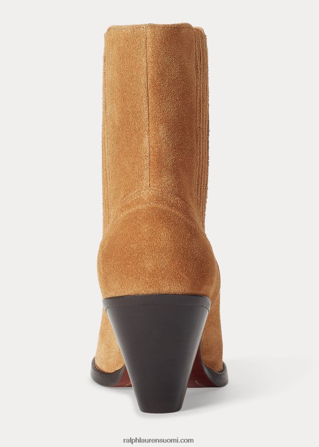 Ralph Lauren naiset lowrey mokkanahka cowboysaappaat 0Z24ZR5117 hiekka