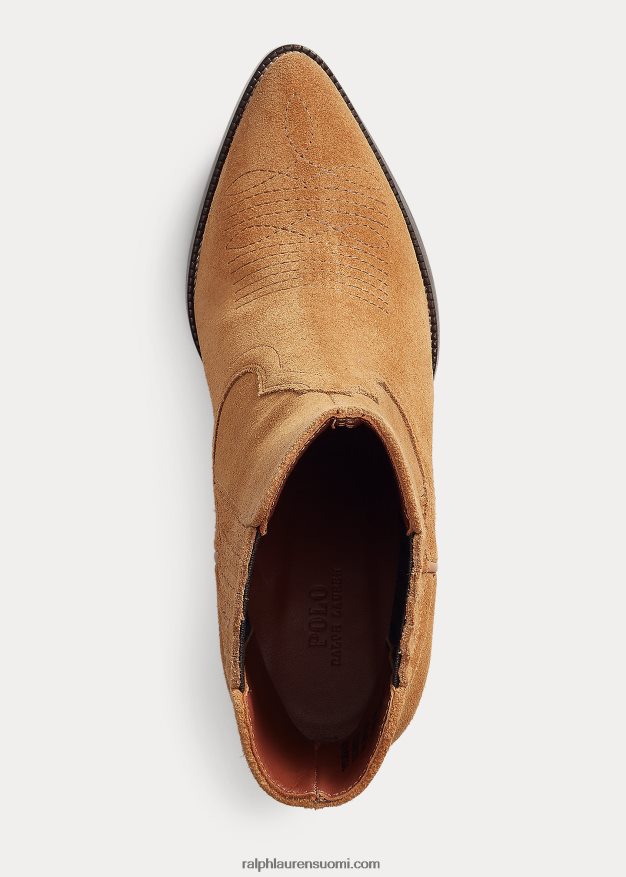 Ralph Lauren naiset lowrey mokkanahka cowboysaappaat 0Z24ZR5117 hiekka