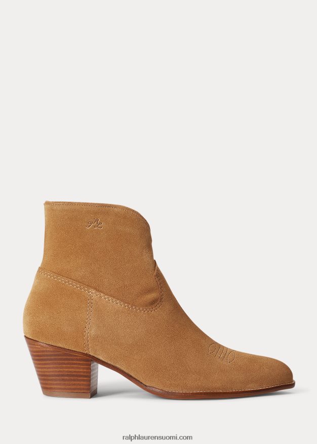 Ralph Lauren naiset lucille mokkanahka saappaat 0Z24ZR5119 karamelli