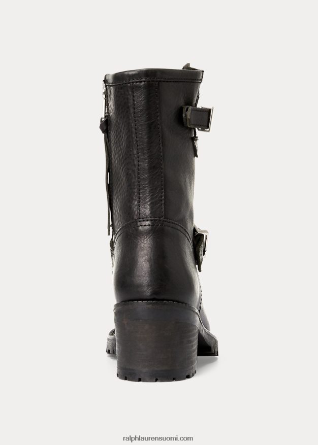 Ralph Lauren naiset payge vachetta -nahkasaappaat 0Z24ZR9632 musta