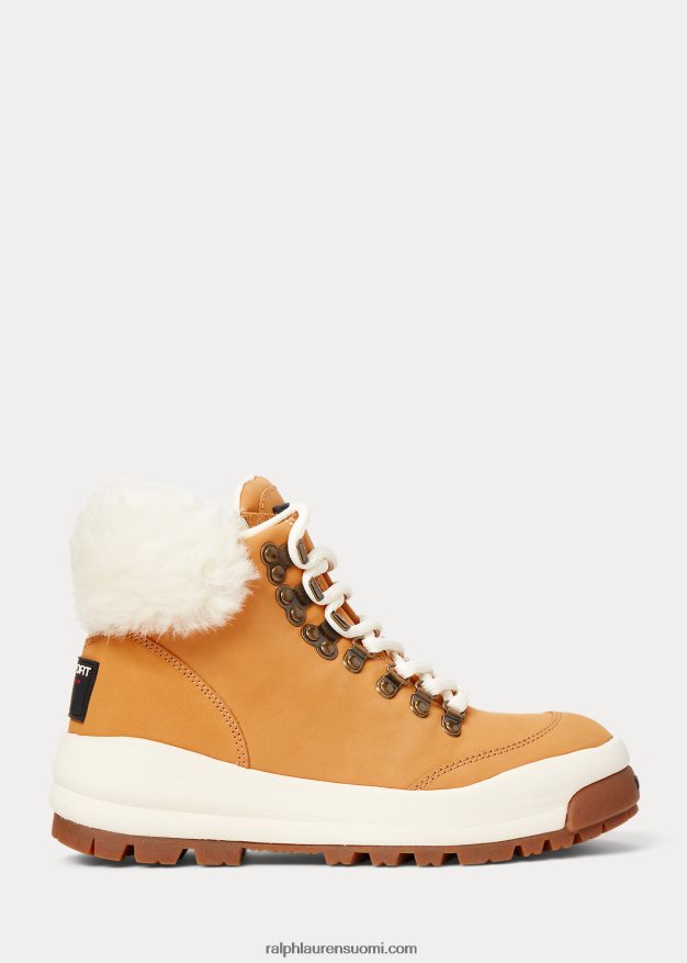 Ralph Lauren naiset polo urheilu mokkanahka & shearling saappaat 0Z24ZR5116 vehnä