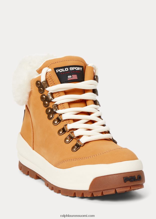 Ralph Lauren naiset polo urheilu mokkanahka & shearling saappaat 0Z24ZR5116 vehnä