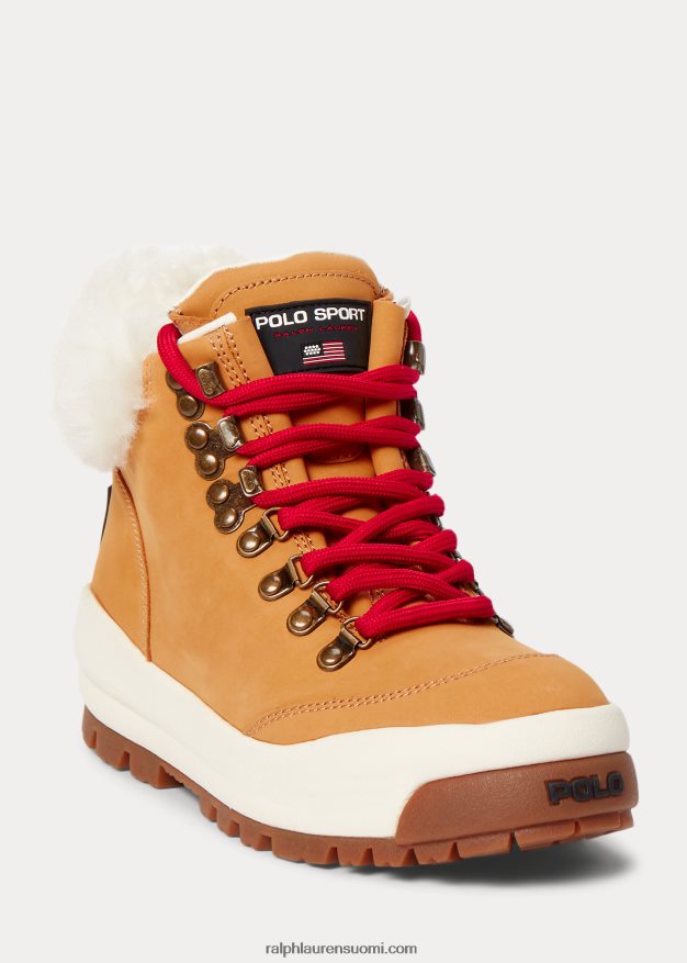 Ralph Lauren naiset polo urheilu mokkanahka & shearling saappaat 0Z24ZR5116 vehnä