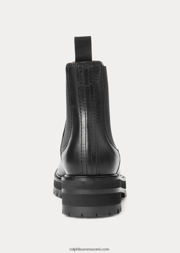 Ralph Lauren naiset vasikanahkainen chelsea saappaat 0Z24ZR9626 musta