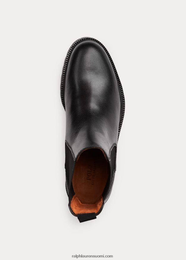 Ralph Lauren naiset vasikanahkainen chelsea saappaat 0Z24ZR9626 musta