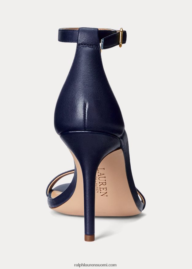Ralph Lauren naiset Kate nappa -nahkasandaali 0Z24ZR9721 hienostunut laivasto