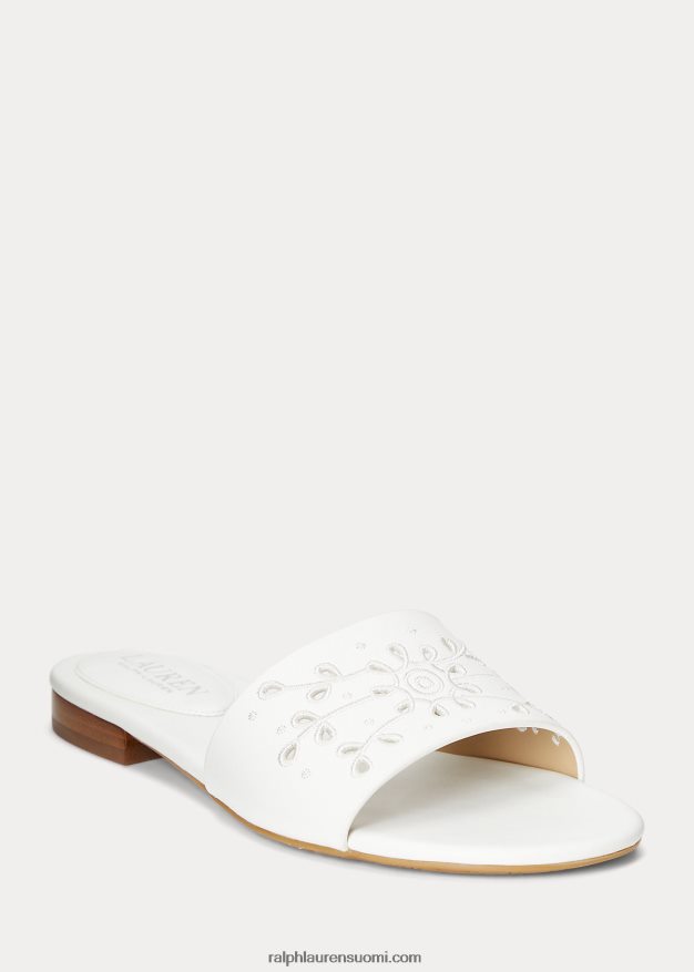 Ralph Lauren naiset andee-silmukkanahkasandaali 0Z24ZR4992 Lumikki