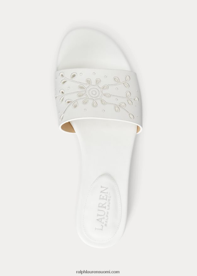 Ralph Lauren naiset andee-silmukkanahkasandaali 0Z24ZR4992 Lumikki