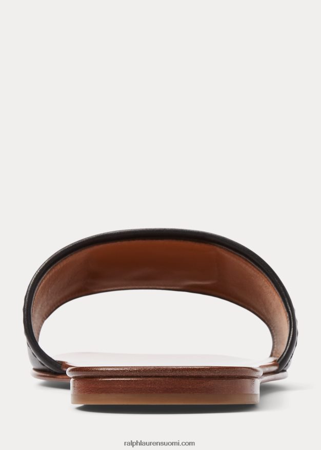 Ralph Lauren naiset andela kiillotettu vasikannahkasandaali 0Z24ZR4980 musta