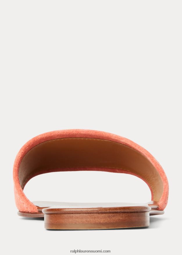 Ralph Lauren naiset andela vasikka-mokkanahkaa liukuva sandaali 0Z24ZR4979 meloni