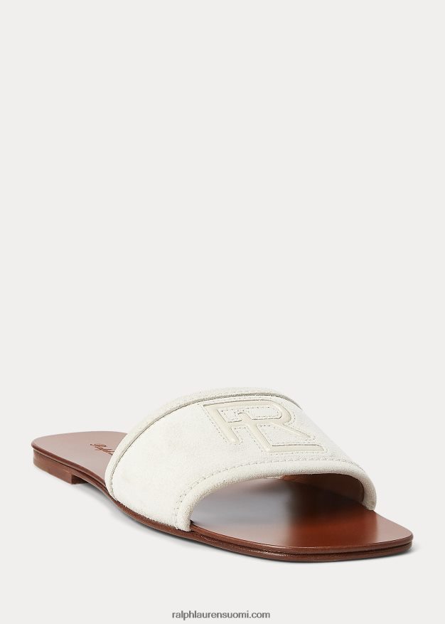 Ralph Lauren naiset andela vasikka-mokkanahkaa liukuva sandaali 0Z24ZR4982 lux kerma
