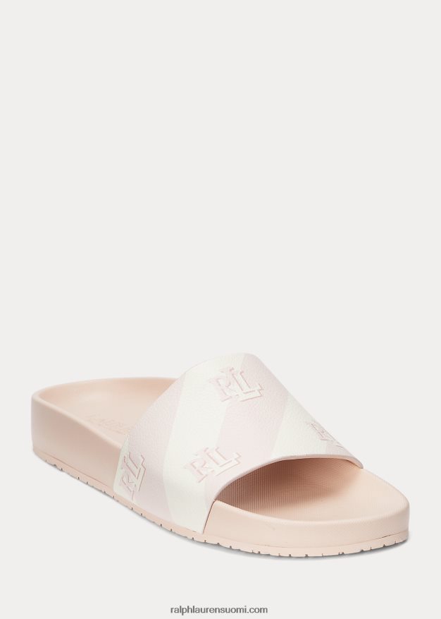 Ralph Lauren naiset audrina-logo tekonahkasandaali 0Z24ZR4991 vaalea pinkki