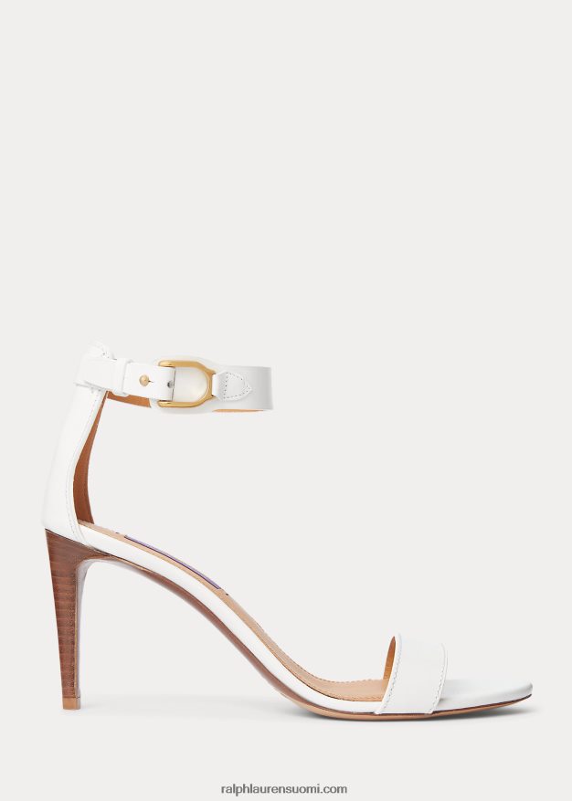 Ralph Lauren naiset channing welington box vasikkanahkasandaali 0Z24ZR9660 luonnonvalkoinen