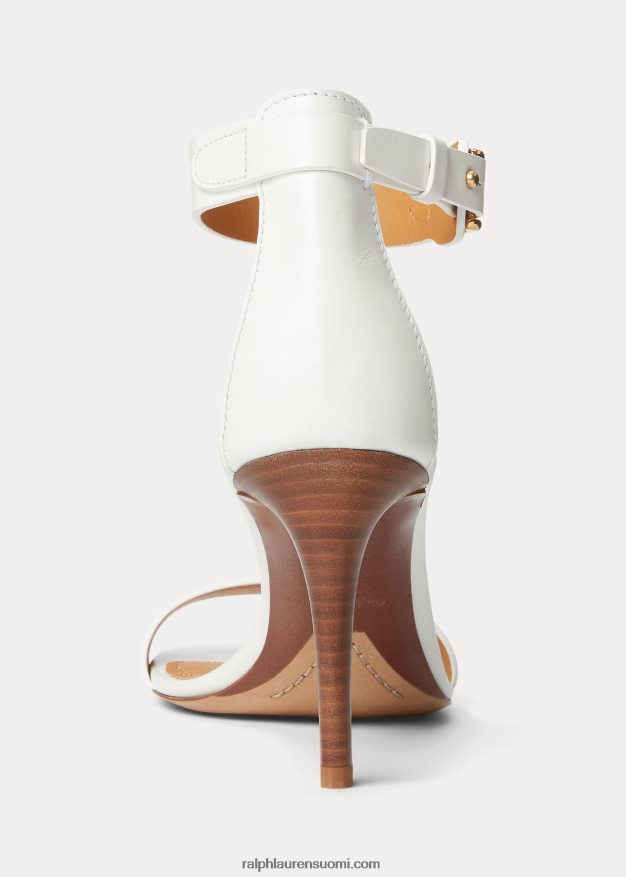 Ralph Lauren naiset channing welington box vasikkanahkasandaali 0Z24ZR9660 luonnonvalkoinen