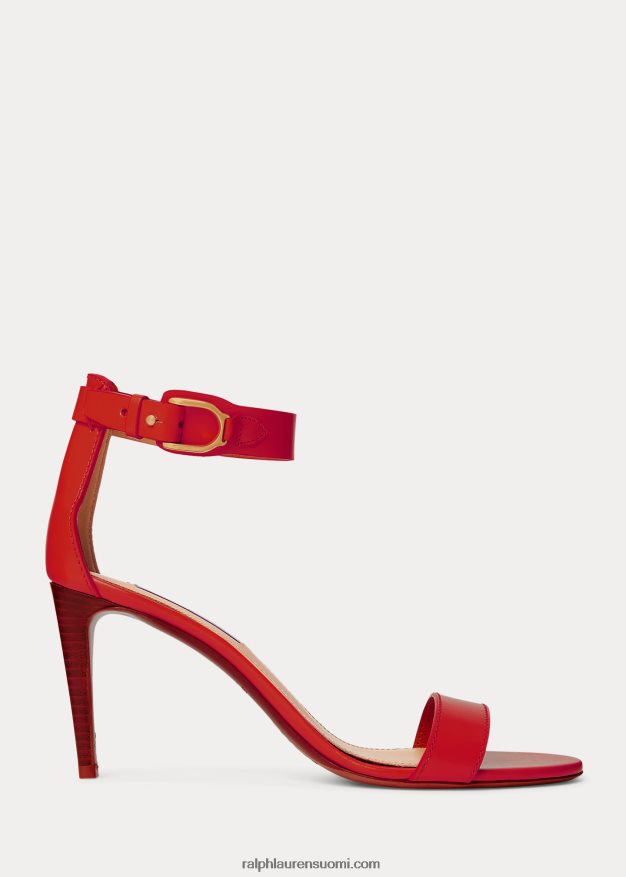 Ralph Lauren naiset channing welington box vasikkanahkasandaali 0Z24ZR9661 rouge