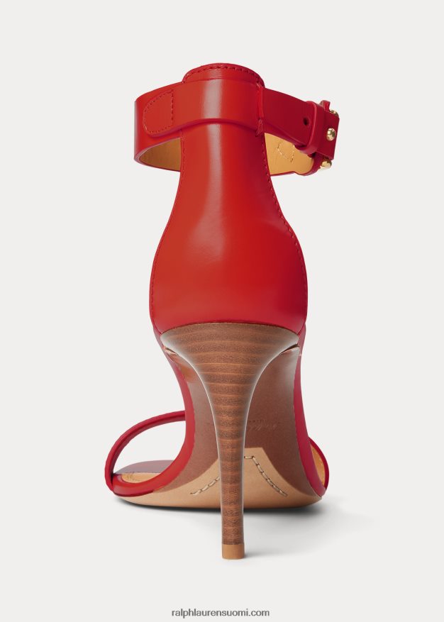 Ralph Lauren naiset channing welington box vasikkanahkasandaali 0Z24ZR9661 rouge