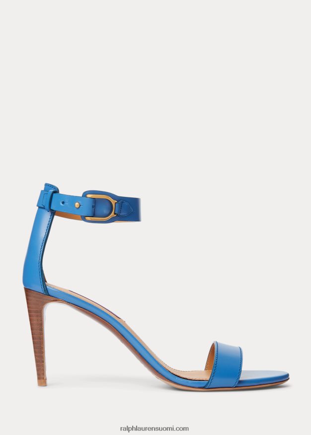 Ralph Lauren naiset channing welington box vasikkanahkasandaali 0Z24ZR9663 keskisininen