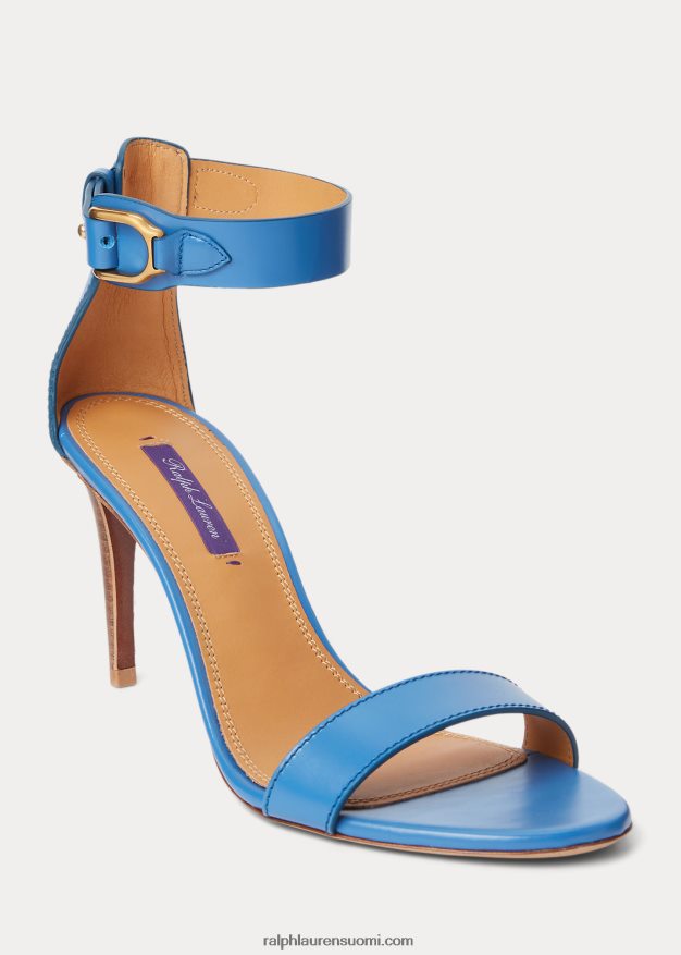 Ralph Lauren naiset channing welington box vasikkanahkasandaali 0Z24ZR9663 keskisininen