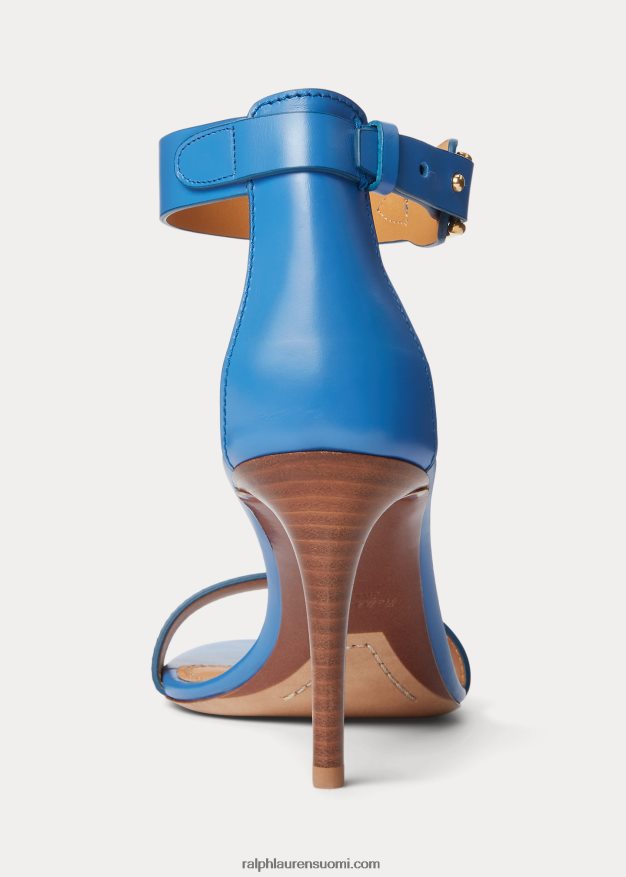 Ralph Lauren naiset channing welington box vasikkanahkasandaali 0Z24ZR9663 keskisininen