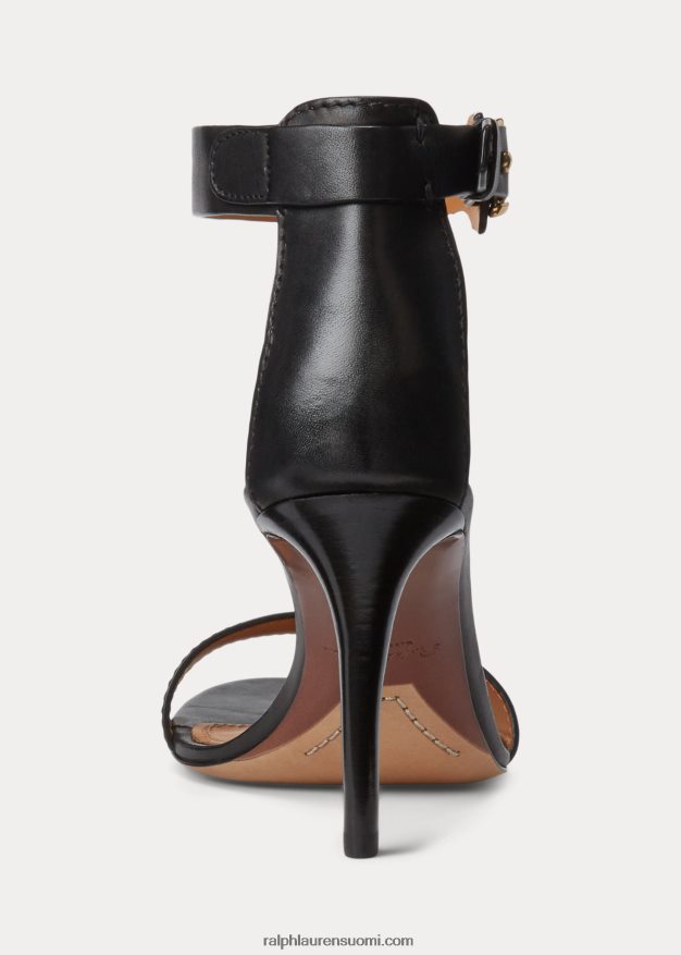 Ralph Lauren naiset channing welington kiillotettu sandaali 0Z24ZR9644 musta