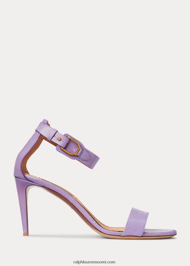 Ralph Lauren naiset channing welington kohokuvioitu sandaali 0Z24ZR9655 liila