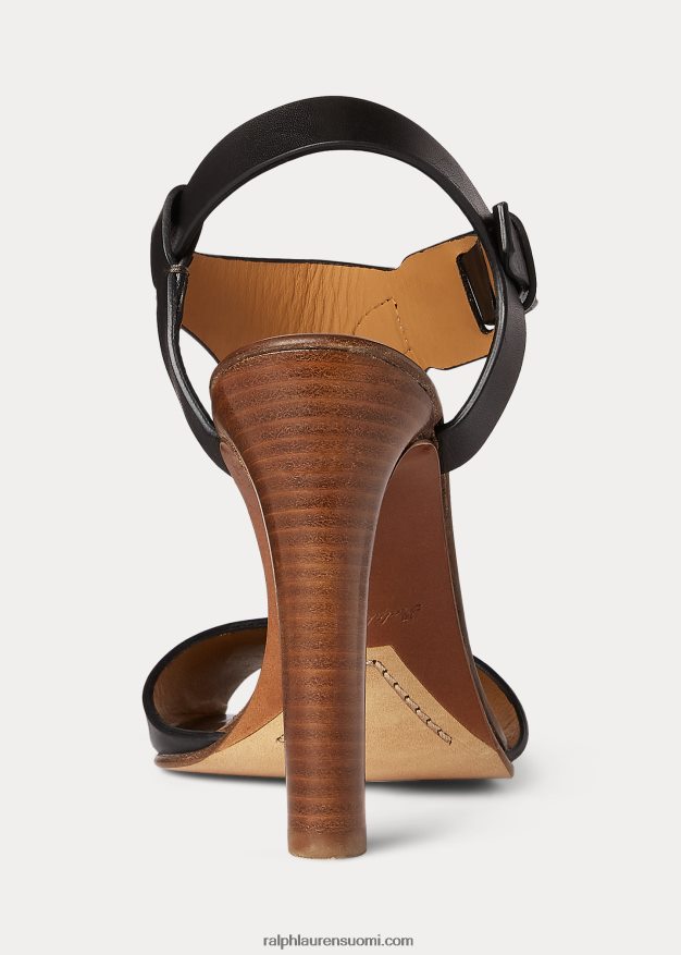 Ralph Lauren naiset emilie welington vasikkanahkasandaali 0Z24ZR9646 musta