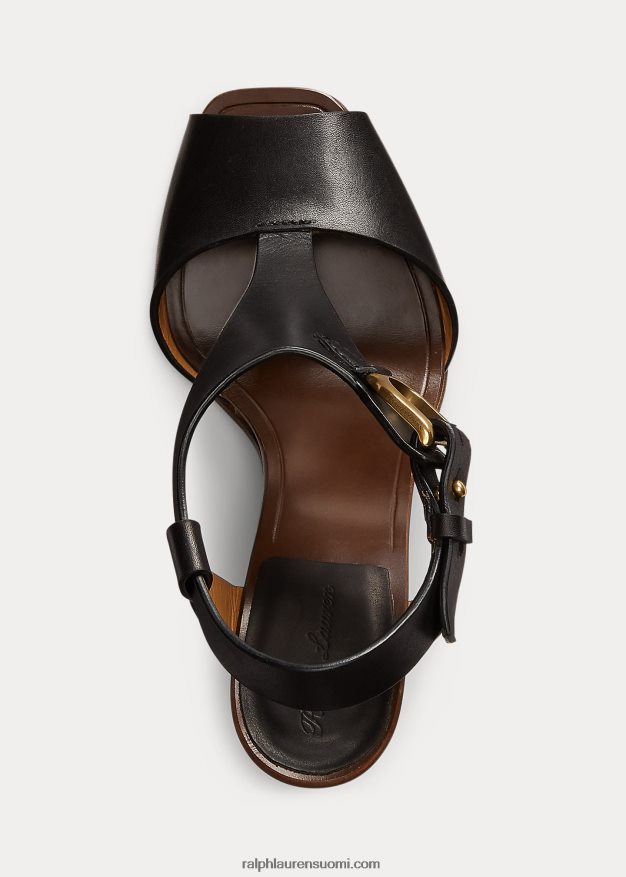 Ralph Lauren naiset emilie welington vasikkanahkasandaali 0Z24ZR9646 musta