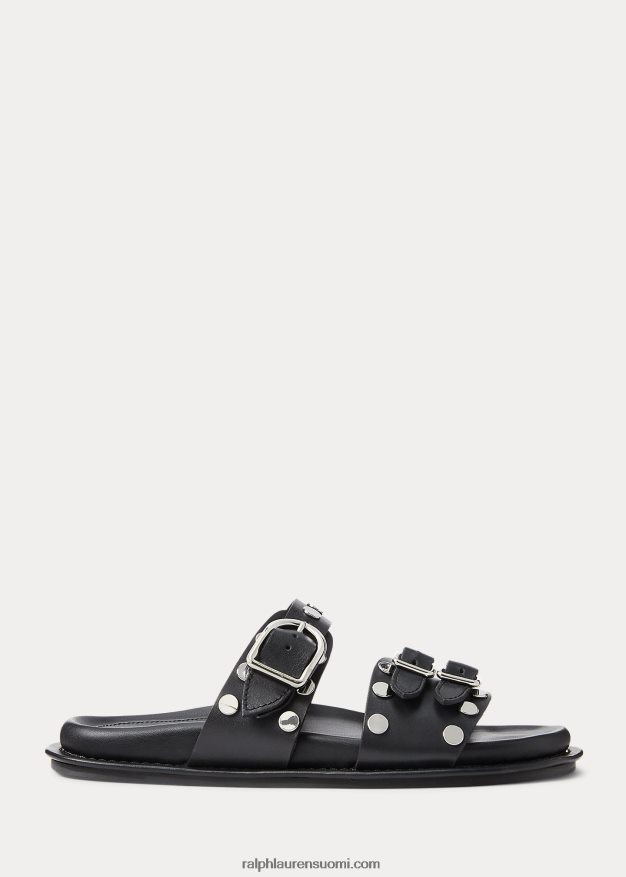 Ralph Lauren naiset ezra-nastoitettu lampaannahkasandaali 0Z24ZR4962 musta