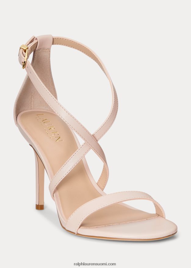Ralph Lauren naiset gabriele nappa nahkasandaali 0Z24ZR5005 vaalea pinkki