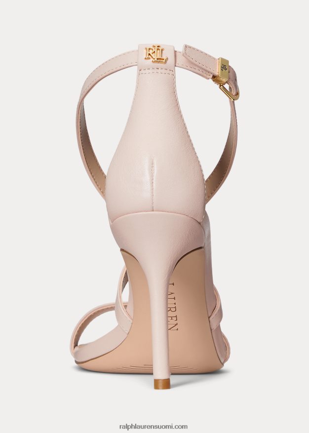 Ralph Lauren naiset gabriele nappa nahkasandaali 0Z24ZR5005 vaalea pinkki
