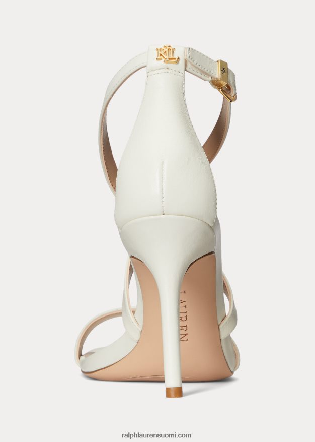 Ralph Lauren naiset gabriele nappa nahkasandaali 0Z24ZR5028 vanilja