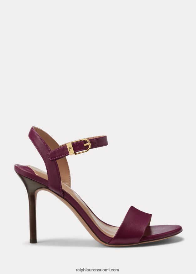 Ralph Lauren naiset gwen nappa -nahkasandaali 0Z24ZR5017 luumu kaspia