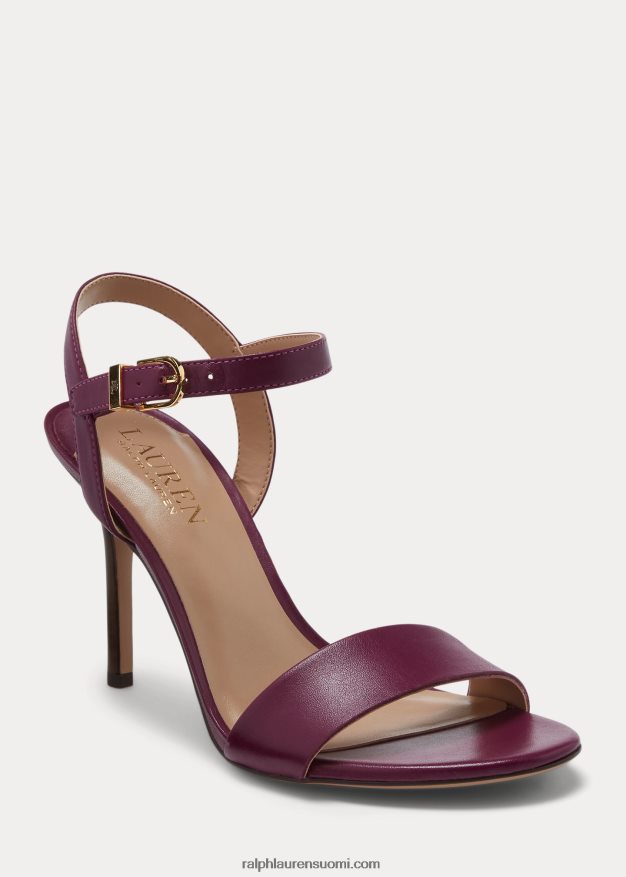 Ralph Lauren naiset gwen nappa -nahkasandaali 0Z24ZR5017 luumu kaspia