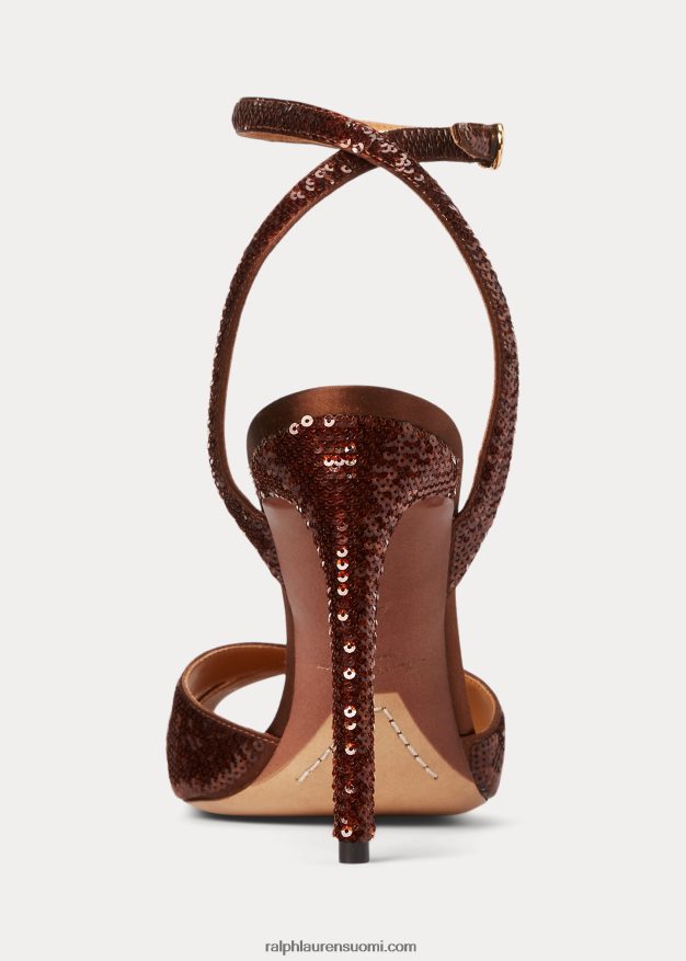 Ralph Lauren naiset kandice paljetetulla sandaalilla 0Z24ZR9653 kilpikonna