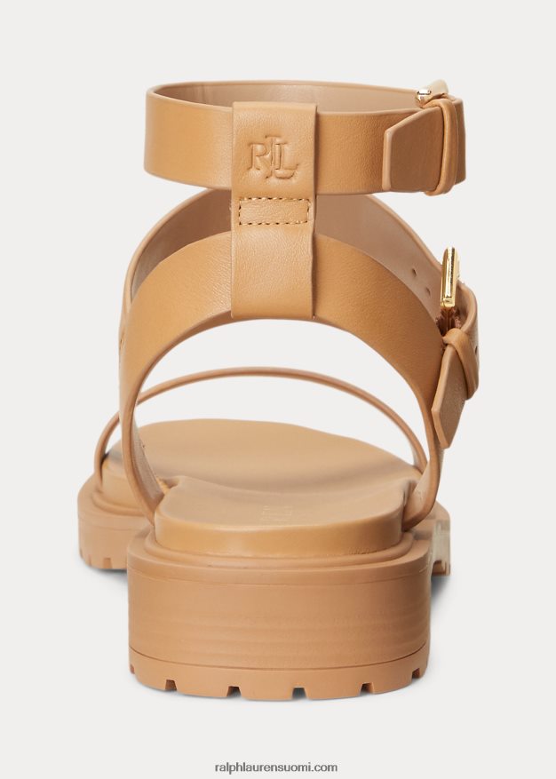 Ralph Lauren naiset kayleen nappan nahka sandaali 0Z24ZR9601 harrastaja