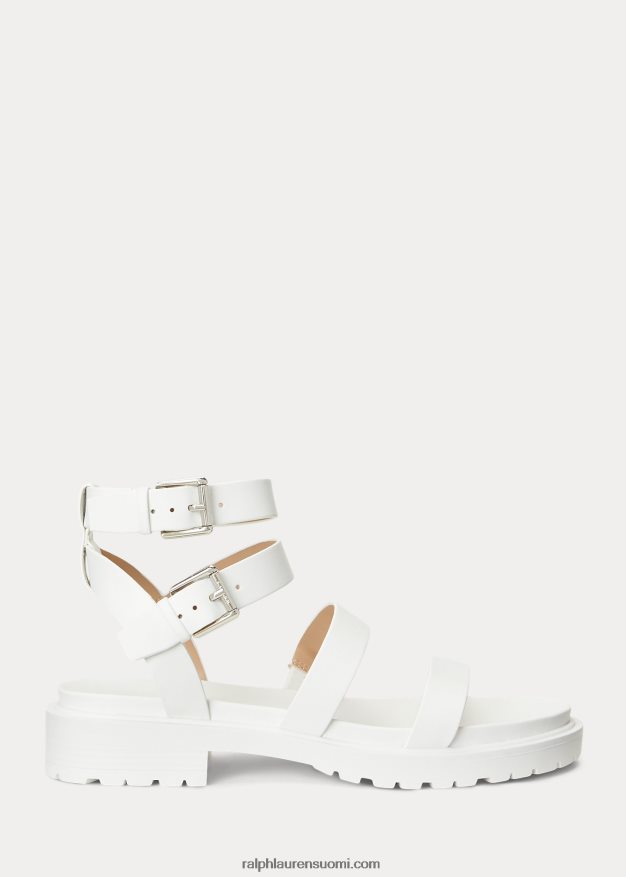 Ralph Lauren naiset kayleen nappan nahka sandaali 0Z24ZR9602 Lumikki