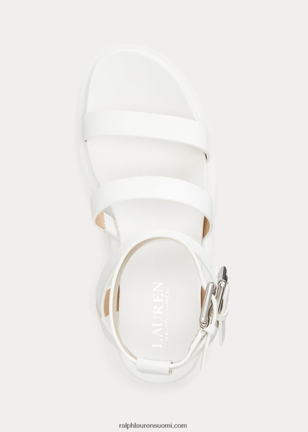 Ralph Lauren naiset kayleen nappan nahka sandaali 0Z24ZR9602 Lumikki