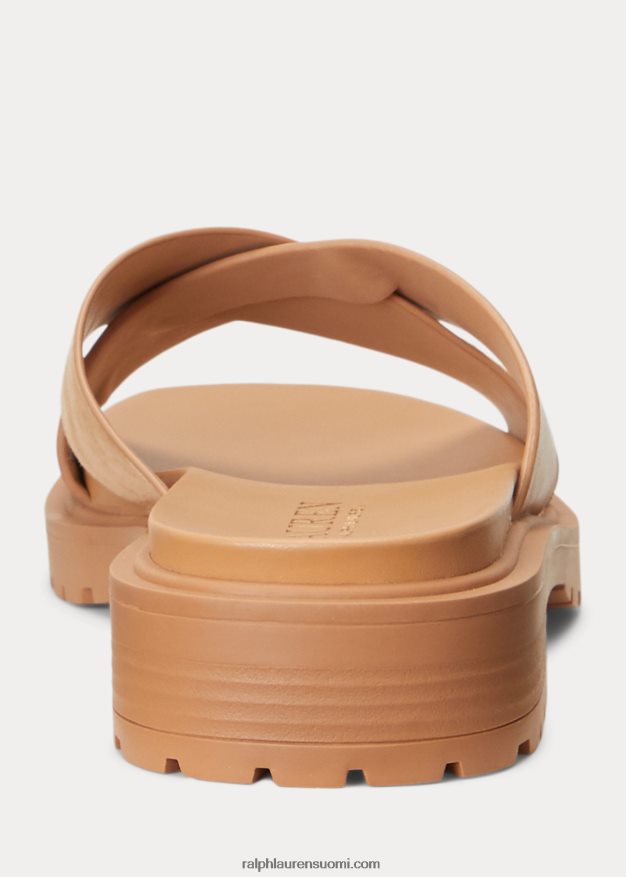 Ralph Lauren naiset kelsie nappa nahka & mokka sandaalit 0Z24ZR9606 harrastaja