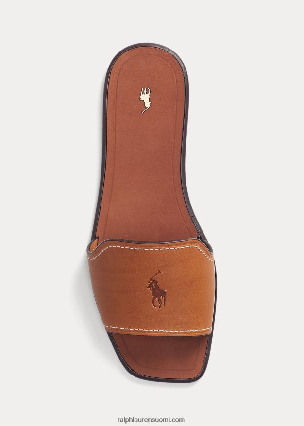 Ralph Lauren naiset vachetta-nahkasandaali 0Z24ZR4968 Cuoio