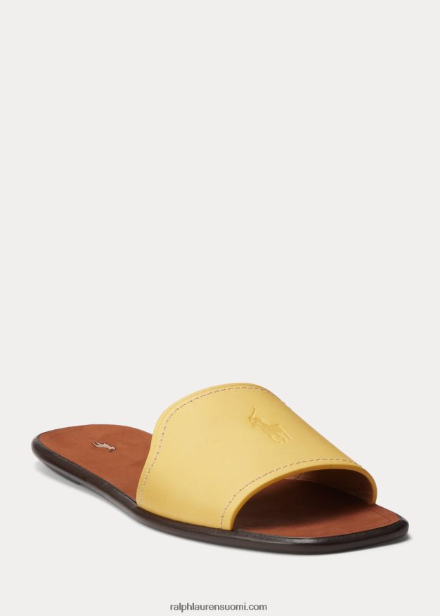 Ralph Lauren naiset vachetta-nahkasandaali 0Z24ZR4970 limonin