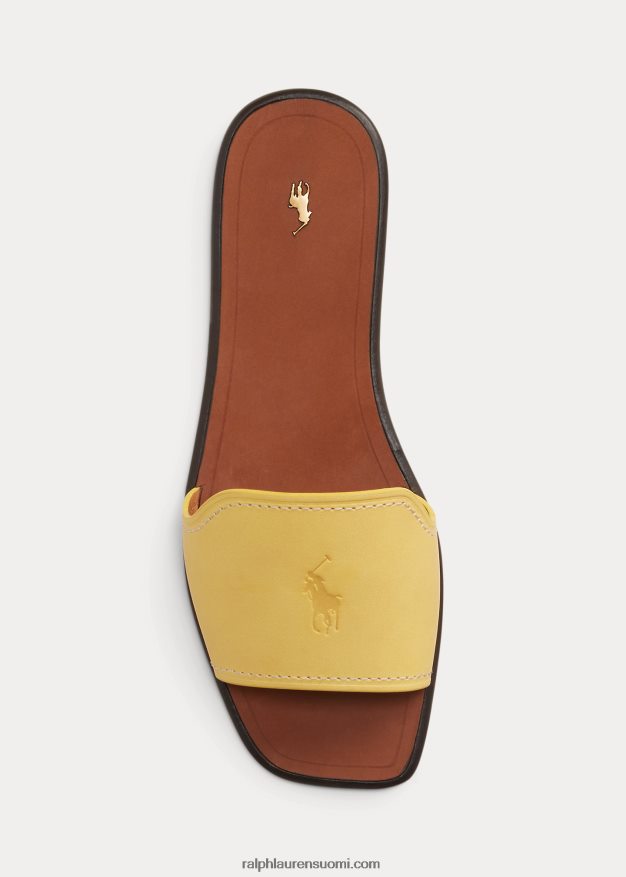 Ralph Lauren naiset vachetta-nahkasandaali 0Z24ZR4970 limonin