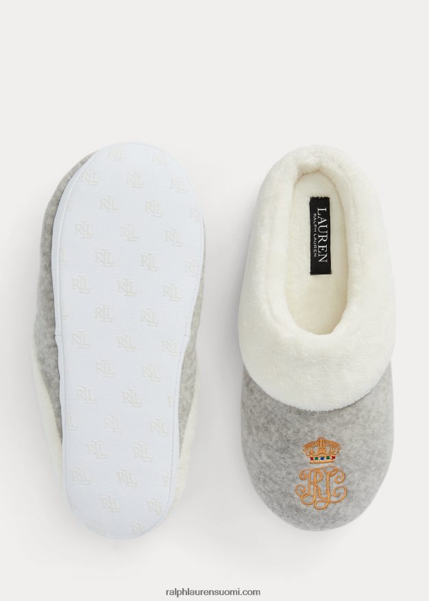 Ralph Lauren naiset fleece-logotossut 0Z24ZR9719 harmaa kanerva