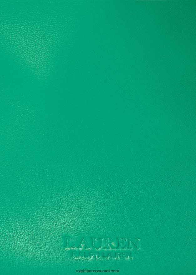 Ralph Lauren naiset nappanahkaa keskikokoinen emmi-bucket-laukku 0Z24ZR5369 palmun lehtiä