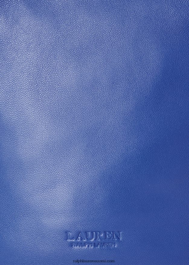 Ralph Lauren naiset nappanahkaa keskikokoinen emmi-bucket-laukku 0Z24ZR5370 sininen saturn